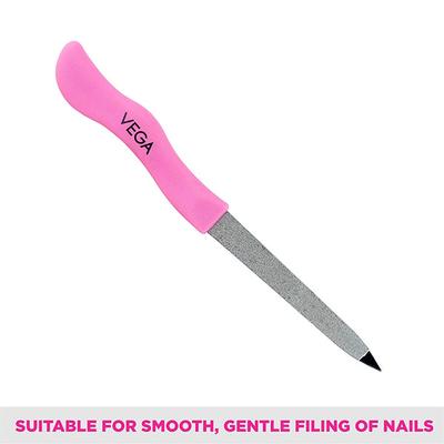 Vega Hot Pink-Nail File, Pink 2's - Nail Care