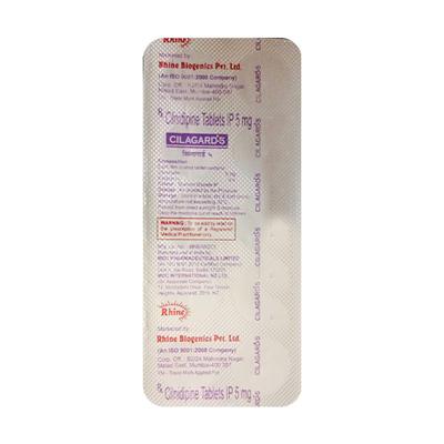 CILAGARD 5mg Tablet 10's - Hypertension-Cal