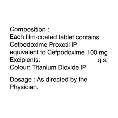 Monocef O 100mg Tablet 10'S - Bacterial Infections-Cep
