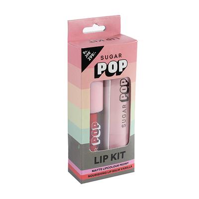 SUGAR POP Matte Lipcolour - 03 Peony + Nourishing Lip Balm - 03 Vanilla Lip Kit 10 gm - Lipsticks