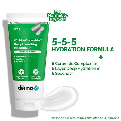 The Derma Co.5% Nia-Ceramide Deep Moisturizing Cream Thick Cream For Dry Skin 100 gm - Face Moisturizers