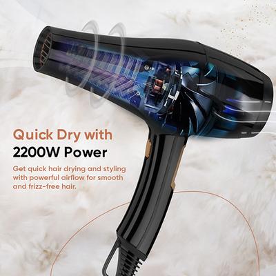Vega Pro-Xpert 2200W Professional Hair Dryer With 2 Speed/3 Heat Settings, Diffuser & 2 Nozzles, (Vhdp-03) - Hair Dryers