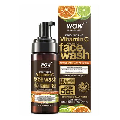 Wow Life Science Brightening Vitamin C Foaming Face Wash 100 ml - Face Washes