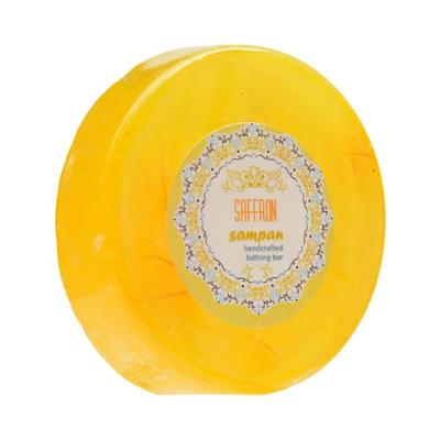 Sampan Handcrafted Glycerine Bathing bar Saffron 150 gm - Soaps