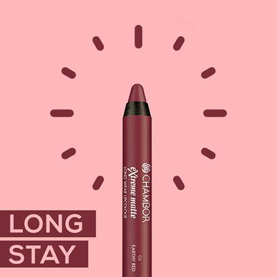 Chambor Extreme Matte Les Meringues Long Wear Lip Colour with Hyaluronic Acid Blooming Rose 14 2.8 g - Lip Crayons