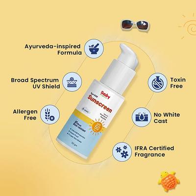 Ayurshild Sunscreen SPF 50 & PA +++ for Kids (2+ years) 50 g - Baby Skin Care