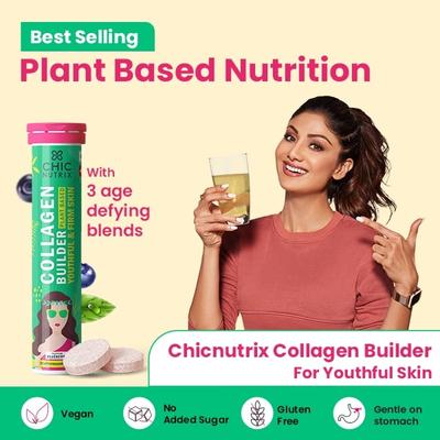 Chicnutrix Collagen Builder Plant Based Effervescent Tablet 20's - Hair & Skin