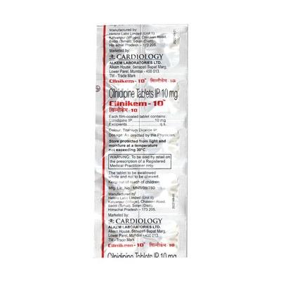 Cilnikem 10mg Tablet 10'S - Hypertension-Cal