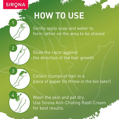 Sirona Reusable 4 Blade Razor - Aloe Boost 1's - Shaving & Hair Removal
