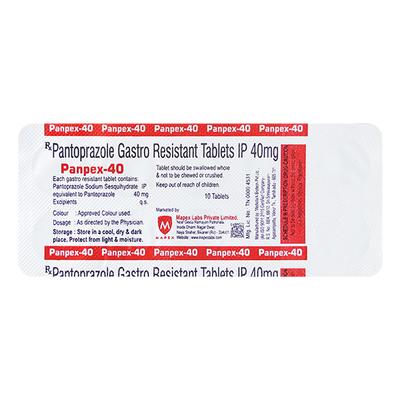 PANPEX 40 Tablet 10's - Ulcer/Reflux/Flatulence-Aaa