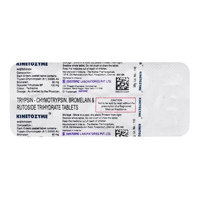 Kinetozyme Tablet 10'S - Pain relief-Ant