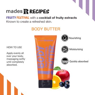 MADES Recipes Fruity Festival Tube Body Butter 200 ml - Shower Gels & Body Wash