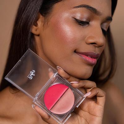Ruby'S Organics Creme Blush Duo - Illuminate + Poppy Pink 9gm - Face Palettes