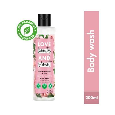 Love Beauty And Planet Natural Murumuru Butter and Rose Sulfate Free Body Wash 200 ml - Shower Gels & Body Wash