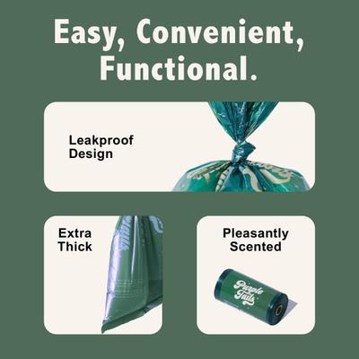 Purple Tails Dog Poop Bag Rolls - Sandalwood 60's - Pet accessories