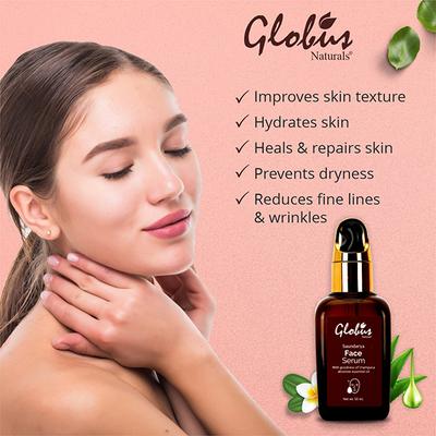 Globus Naturals Saundarya Face Serum With Goodness Of Champaca Absolute Essential Oil 50 ml - Face Serum