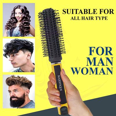 Majestique Round Hair Brush for Blow Drying - Wet or Dry Hair, No More Tangle - Color May Vary 1's - Hair Brushes