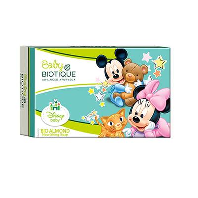Biotique Almond Oil Body Cleansing Mickey Soap 75gm - Shower Gels & Body Wash