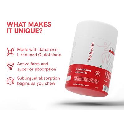 Be Bodywise Glutathione Gummies - 500mg 60's - Multi-Vitamins