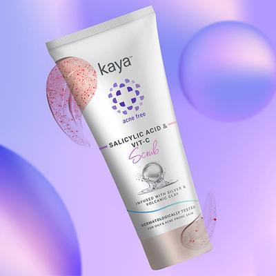Kaya Salicylic Acid Vit. C Scrub, For Exfoliation, For Oil & Acne Prone Skin 75 ml - Scrubs & Exfoliants