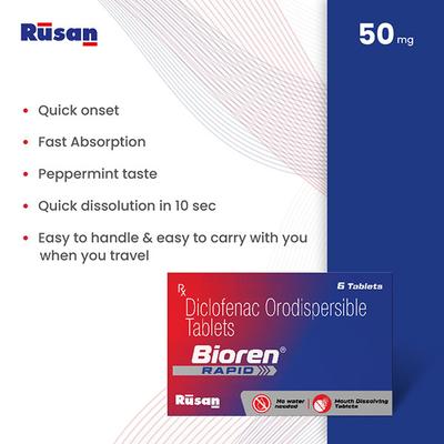 BIOREN RAPID MOUTH DISSOLVING Orodispersible Tablet 6's - Pain relief-Nsa