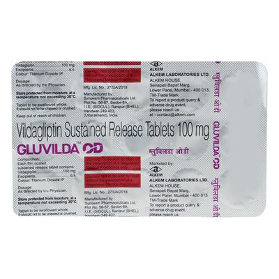 GLUVILDA OD 100 Tablet 15's - Diabetes-Ant