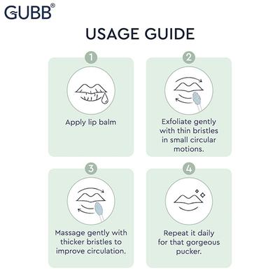 Gubb Silicone Lip Scrubber for Soft, Smooth Lips 2's - Cleansing Brushes