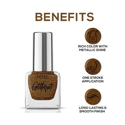 Renee Glitterati Nail Paint - Copper Blaze 10 ml - Nail Polish