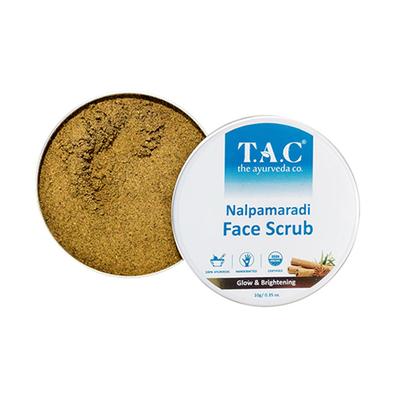 TAC - The Ayurveda Co. 100% Natural Face Scrub For Tan Removal & Glowing Skin With Nalpamaradi 50 gm - Face Scrubs