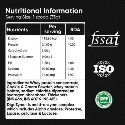 Fitspire Advanced Isolate Gold Whey Protein 60 Servings Cookie and Cream 2000 gm - Whey Proteins