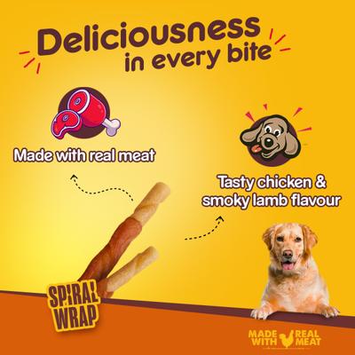 Pedigree Ranchos Spiral Wrap 60 gm - Petfood