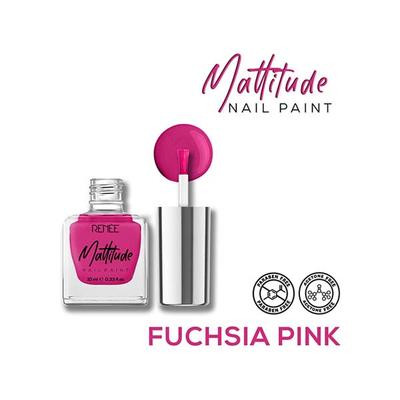 RENEE Mattitude Nail Paint - Fuchsia Pink 10 ml - Nail Polish