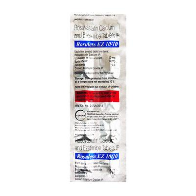 ROSULESS EZ 10/10 Tablet 10's - High Cholesterol-Dys