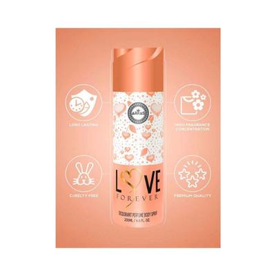 ARRAS Love Forever Deodorant Body Spray, Long Lasting Fragances, for Men & Women 200 ml - Perfumes (Edt/Edp)