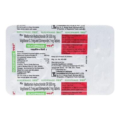 Glyciphage Vg2 Tablet 10'S - Diabetes-Ant