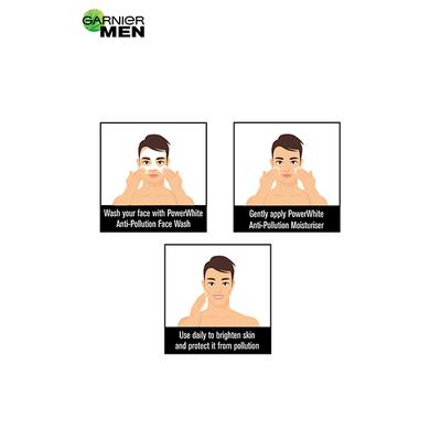 Garnier Men Power White Anti-Pollution Brightening Moisturiser 40 gm - Face Moisturizers