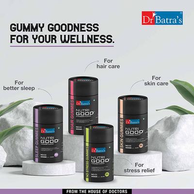Dr Batras Nutrigood Melatonin Gummies for Deep Sleep Support With L-Theanine & Chamomile to Wake Up Fresh - 60 Gummies 1's - Mental Health