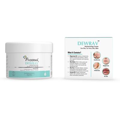 Fixderma Dewrav Moisturizing Cream for Face & Body Deeply Hydrates Dry to Very Dry Skin (250 g) - Face Moisturizers