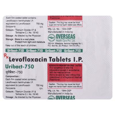 URIBACT 750mg Tablet 10's - Bacterial Infections-Qui