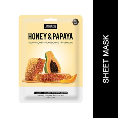 Jaquline USA Honey & Papaya Sheet Mask 25 gm - Sheet Masks