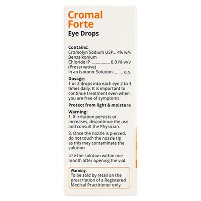 Cromal Forte Eye Drops 5ml - Eye conditions-Oph