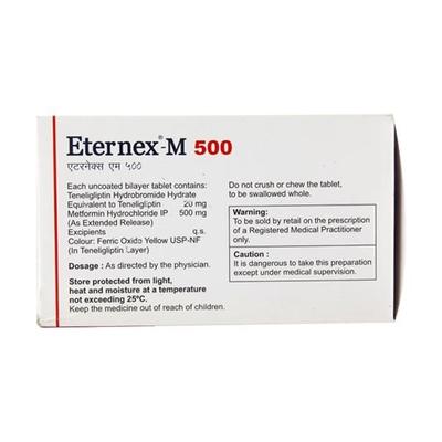 Eternex M 500mg Tablet 10'S - Diabetes-Ant