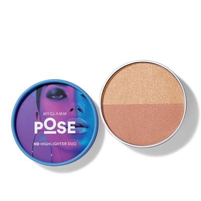 MyGlamm POSE HD Highlighter Duo-Champagne Rose Gold- 9gm - Highlighters & Illuminators