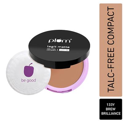Plum Legit Matte Talc-Free Compact with SPF 15 Brew Brilliance - 133 Y 9 gm - Compact Powder