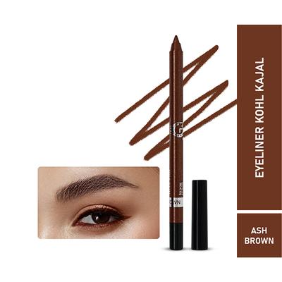 Matt Look Single Stroke Eyeliner Kohl Kajal 24 Hours Smudgeproof Ash Brown 1.3 gm - Kajal & Kohls