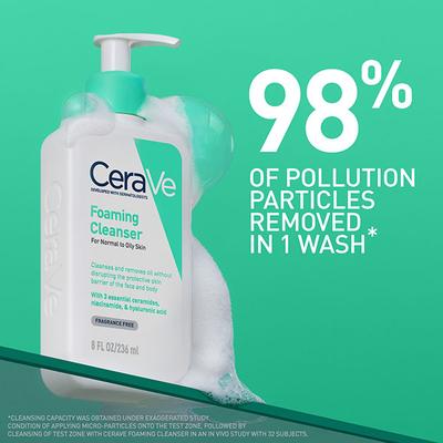 CeraVe Foaming Cleanser For Normal To Oily Skin 236 ml - Face Wash & Cleansers