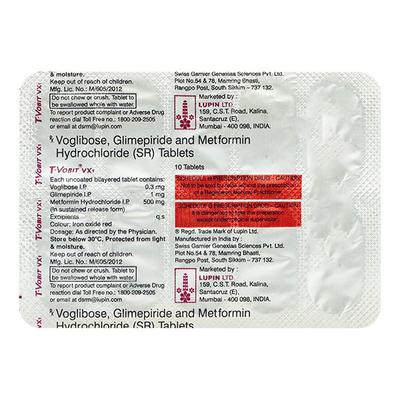 T VOBIT VX 1 Tablet 10's - Diabetes-Ant