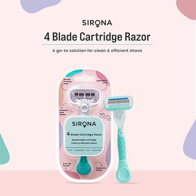 Sirona 4 Blade Hair Removal Cartridge Razor for Women 1's - Shaving & Hair Removal
