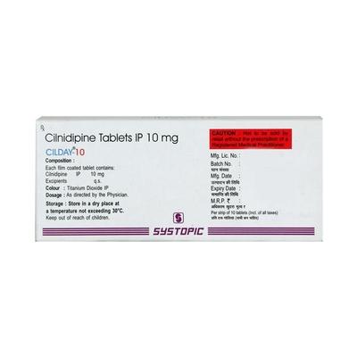 Cilday 10mg Tablet 10'S - Hypertension-Cal