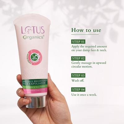 Lotus Organics Precious Bright. Face Exfol. 50 gm - Scrubs & Exfoliants